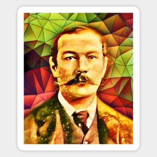 Arthur Conan Doyle Snow Portrait | Arthur Conan Doyle Artwork 9 Magnet